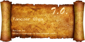 Tanczer Olga névjegykártya